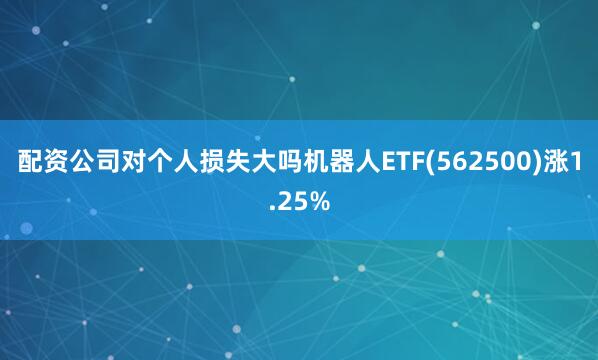 配资公司对个人损失大吗机器人ETF(562500)涨1.25%